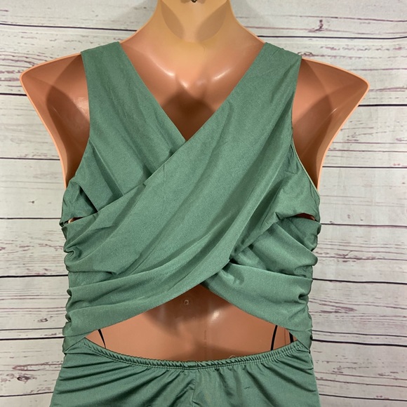 Hello Molly Wrap Open Back Satin Dress - Picture 5 of 8
